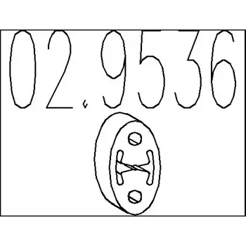 Auto-moto MTS Zarážka tlumiče výfuku MTS 02.9536