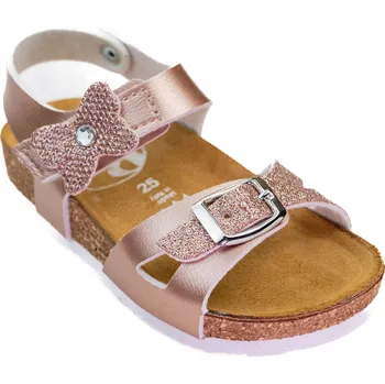 Chlapecké sandály Sandálky BF rose gold s motýlkem 33