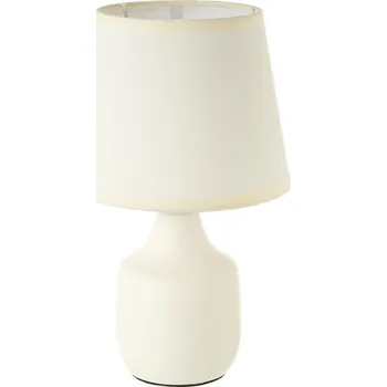 Čtecí lampička Bílo-krémová keramická stolní lampa s textilním stínidlem (výška 24 cm) – Casa Selección ID_1554740