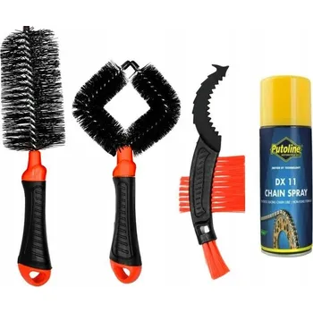 Vrták Velká Sada na Čištění a Mazání Kola: 3 Kartáče a Mazivo DX11