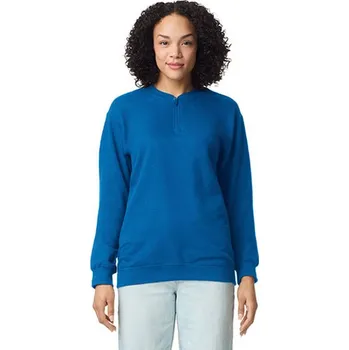 Pánská mikina Gildan Unisex mikina s krátkým zipem GSF008 Royal S