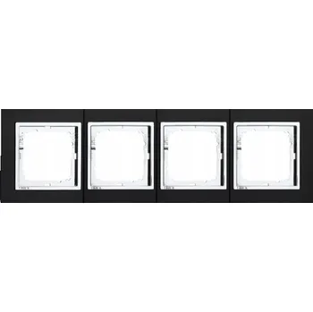 vypínač Rámeček 4-násobný černá - zlatá