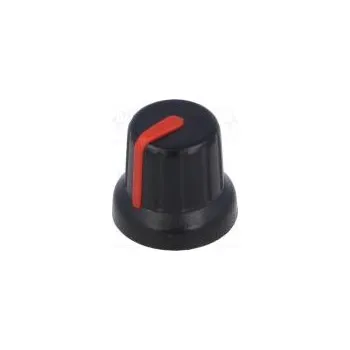 Knoflík Knoflík miniaturní,s ukazatelem Pr.hříd 6,35mm černá