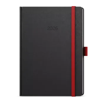 Diář Diář denní A5 Nora červená - blok David