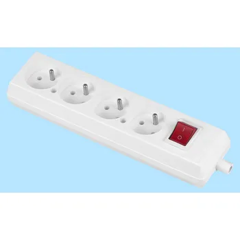 Elektrická zásuvka Zásuvka čtyřnásobná s vypínačem