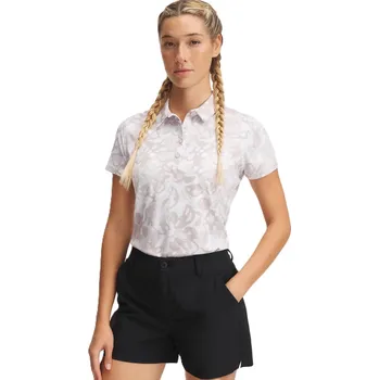 Dámské tričko Under Armour Playoff 3.0 Printed dámské polo, bílo/šedé dámské, XL