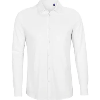 Pánská košile Neoblu Pique Basile Pánská bavlněná košile NB3777 Optic white 3XL