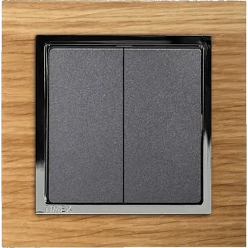 Stavebniny Žaluziový ovládač Magic - dřevo strojek + klapka do rámečku - grafit