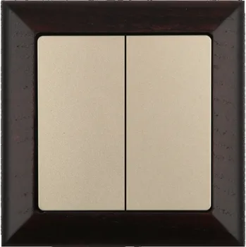 Stavebniny Žaluziový ovladač Premium vratný - wenge písek strojek + klapka do vícenásobného rámečku - písek