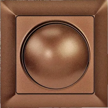 Stavebniny Stmívač otočný metalizovaný strojek + klapka do vícenásobného rámečku - měď