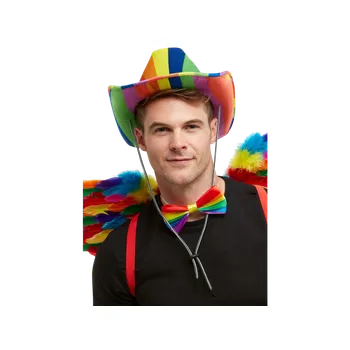 Karnevalový doplněk Klobouk kovbojský duha