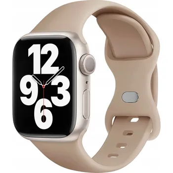 Řemínek na hodinky Béžový silikonový řemínek Milk Tea pro Apple Watch 40 mm – Elegance na zápěstí