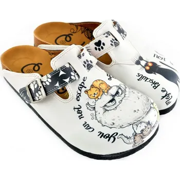 Dámské pantofle Dámské nazouváky Calceo s kočkami WCAL342 36