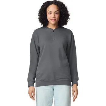 Pánská mikina Gildan Unisex mikina s krátkým zipem GSF008 Charcoal (Solid) 3XL