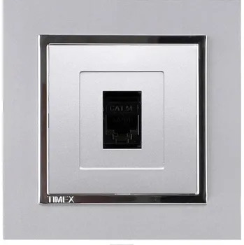 Stavebniny Datová zásuvka 8 pin rámeček - stříbrná zlatá