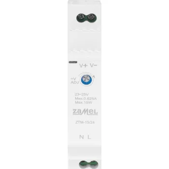 Centrální jednotka pro chytrou domácnost Spínaný zdroj na DIN lištu ZTM-15/24