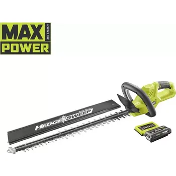 Zahradní nůžky RYOBI RY36HT60A-120 aku plotostřih aku nůžky na živý plot 1x2Ah baterie a nabíječka 5133006410