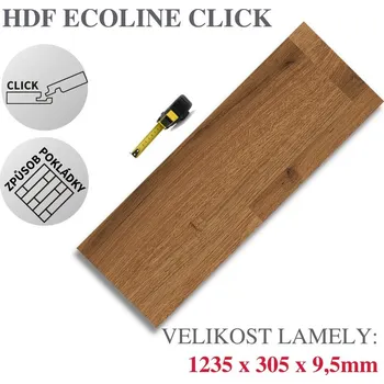 vinylová podlaha Vinylová podlaha DP 9593 Dub královský tmavý EIR Varianta: Ecoline Click (plovoucí)