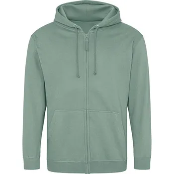 Pánská mikina Just Hoods Pánská mikina na zip JH050 Dusty Green L