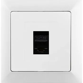 Stavebniny Datová zásuvka 8 pin bílá kompletní zásuvka - bílá