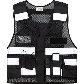 Pánská vesta Korntex Sparta Reflexní síťovaná taktická vesta KX145 Black M/XL