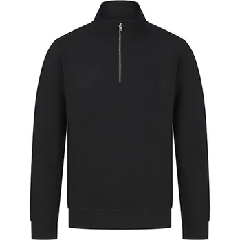 Dámská mikina Henbury Unisex mikina se 1/4 zipem H842 Black XL