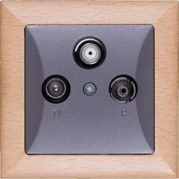 Stavebniny Zásuvka TV+R+satelit kompletní zásuvka