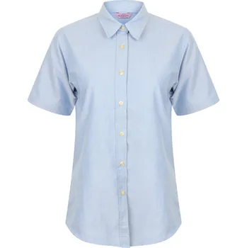 Dámská košile Henbury Dámská košile s krátkým rukávem H516 Blue Oxford XL (16)