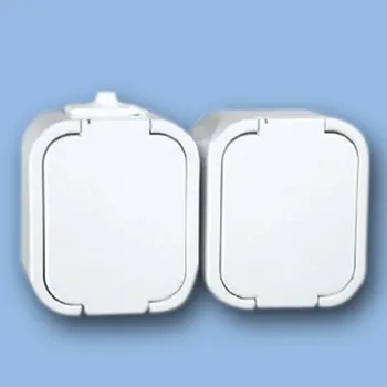 Stavebniny Zásuvka dvojitá šedá