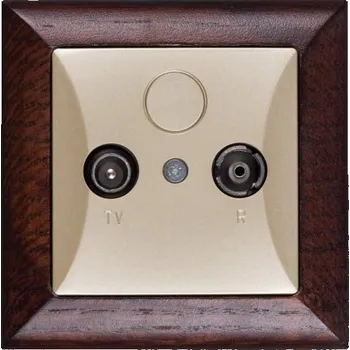 Stavebniny zásuvka TV+R koncová kompletní zásuvka