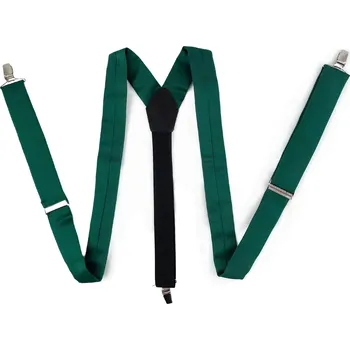 Kšandy HEDVA ČESKÝ BROKÁT Šle pánské PESh 053 satén zelená smaragdová