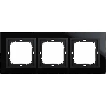 Stavebniny Rámeček trojnásobný - sklo rámeček černá - zlatá