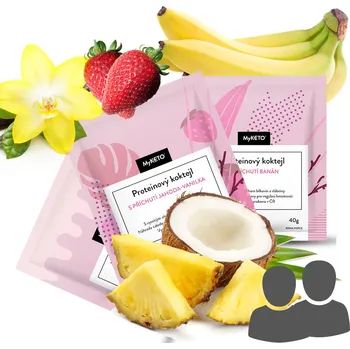 Keto dieta balíček proteinový koktejlů pro dva 84 porcí + 2x šejkr MyKETO