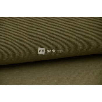 STRIPE - žebrovaný úplet - khaki - II. jakost