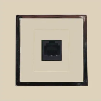 Elektrická zásuvka Datová zásuvka 8 pin rámeček béžová - béžová