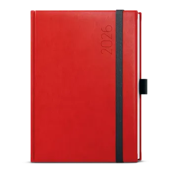 Diář Diář denní A5 Reno červená - blok David