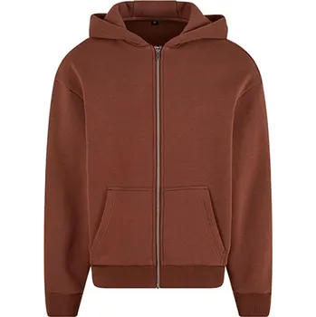 Pánská mikina Build Your Brand Pánská mikina na zip BY285 Chocolate Brown 4XL