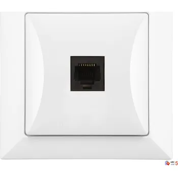 Stavebniny Datová zásuvka 8 pin strojek + klapka do vícenásobného rámečku - do týdne