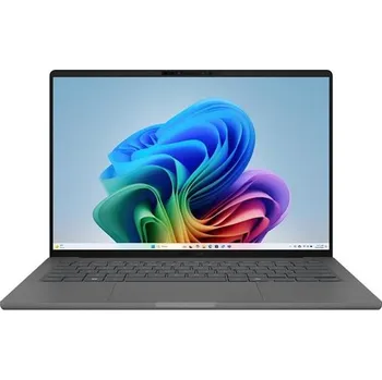 Notebook ASUS Zenbook 14 - Snapdragon X Elite X1E 78 100/32GB/1TB SSD/Qualcomm Adreno/14"/WUXGA/OLED/2y PUR/Win 11 Pro/šedá