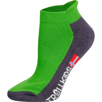 TROLLKIDS DĚTSKÉ NÍZKÉ PONOŽKY TROLLKIDS, 2 PÁRY, VIPER GREEN Velikost: 27-30