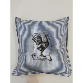 Nákupní taška Polštář bavlněný 40 x 40 cm - modrý proužek - Slepice