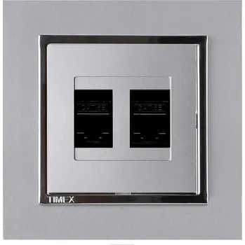 Elektrická zásuvka Datová zásuvka 2x8 pin rámeček - stříbrná zlatá