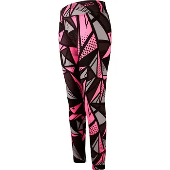 Dívčí legíny Dětské legíny Silky - vzor 10 - černá/FLUO růžová - obrazce 128