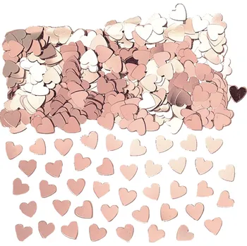 Konfeta Srdíčka konfety růžovo-zlaté 14 g Amscan 9903474