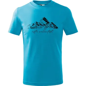 Chlapecké oblečení DOBRÝ TRIKO Dětské tričko Čistá záležitost hory Velikost: 122/6 let, Barva: Tyrkysová