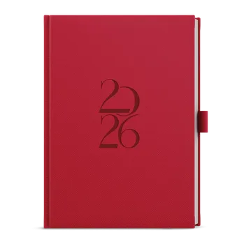 Diář Diář denní A5 Deny červená - blok David