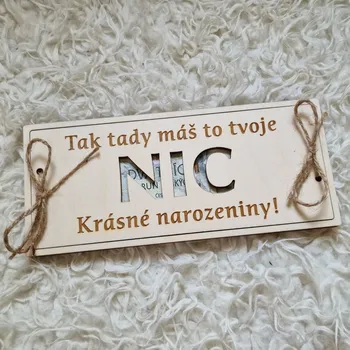 Dárková krabička Dárková krabička na peníze k Narozeninám NIC nechci