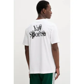 Bavlněné tričko adidas JY1828 bílá 00X, vel. S