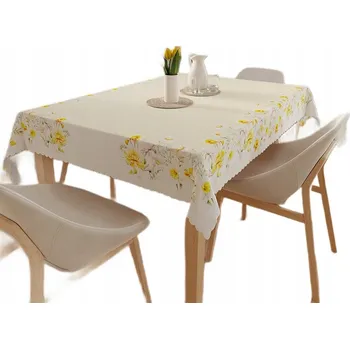 ubrus JARNÍ LOUKA Ubrus NINA VODĚODOLNÝ, 140x180 cm, barva 002 béžová