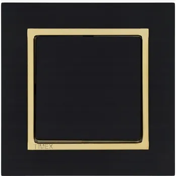 Stavebniny Křížový přepínač ř. 7 rámeček - černá zlatá